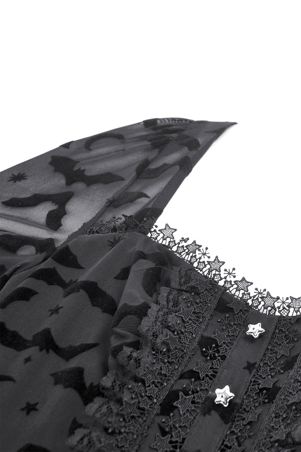 vintage goth dress with ruffles