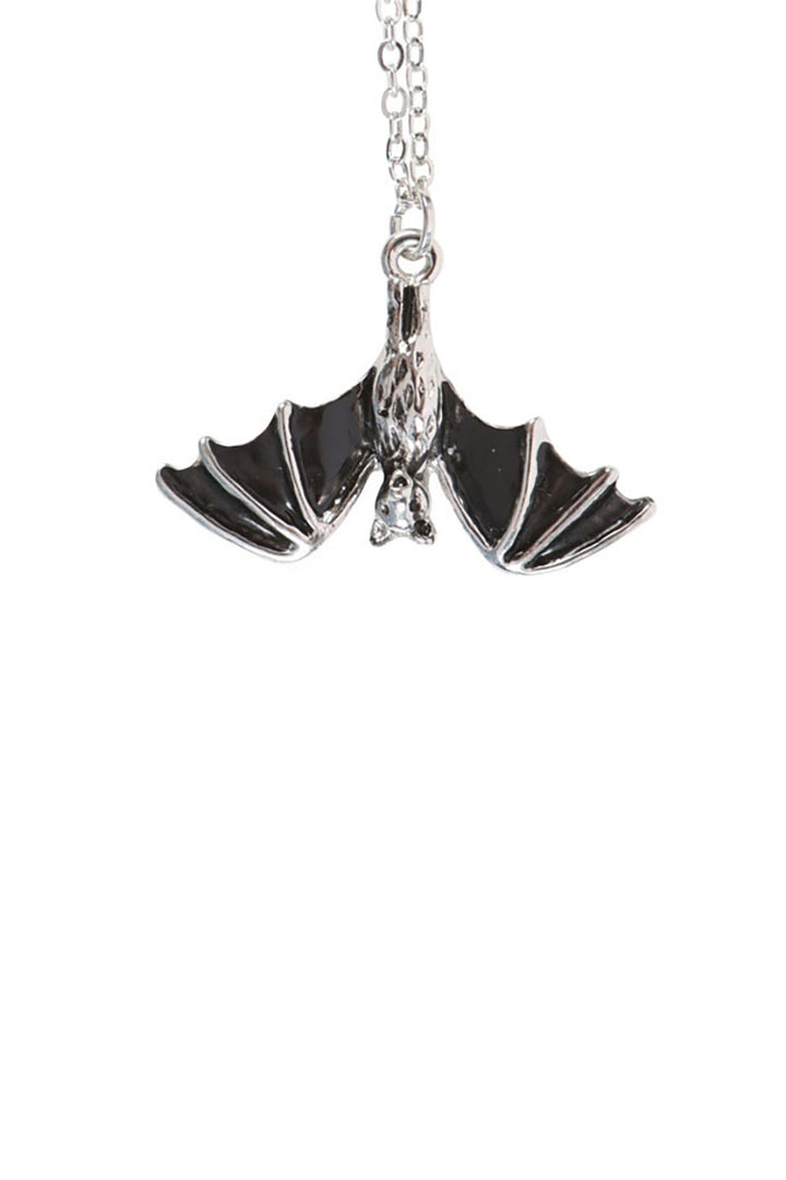 long gothic bat necklace