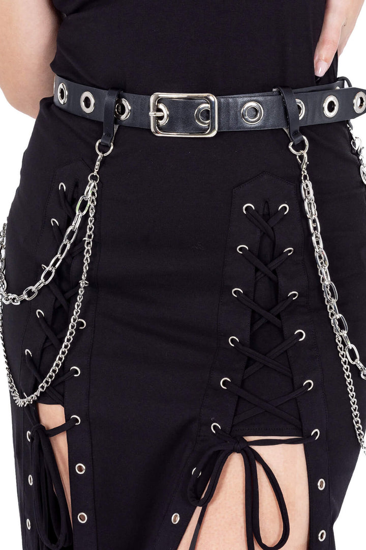 vegan leather grunge goth womens belt