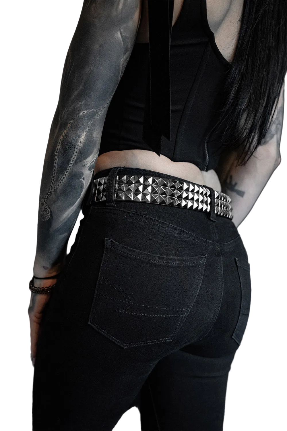 Citadel Pyramid Stud Belt [Genuine Leather]