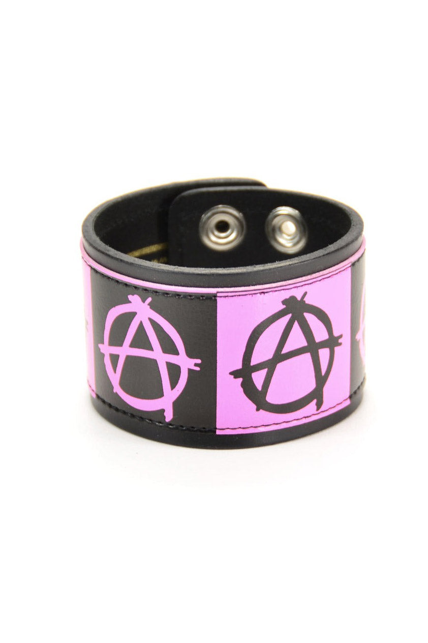 Anarchy Cuff Bracelet [Pink & Black]