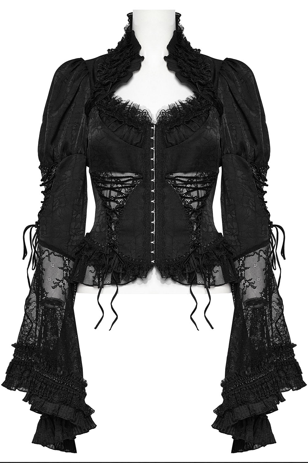 romantic goth ruffled top