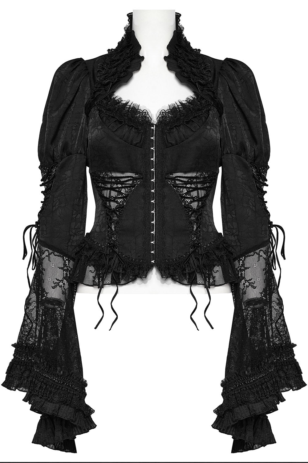 romantic goth ruffled top