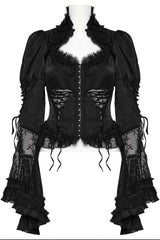 romantic goth ruffled top