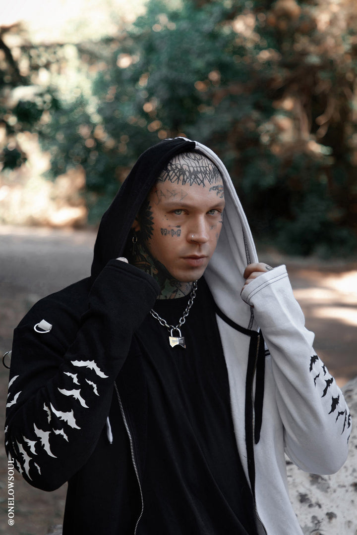 Split Mage Hoodie [Black/White]