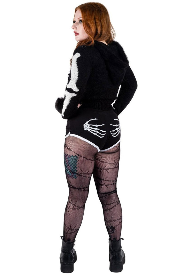 low waisted creepy cute kawaii goth shorts