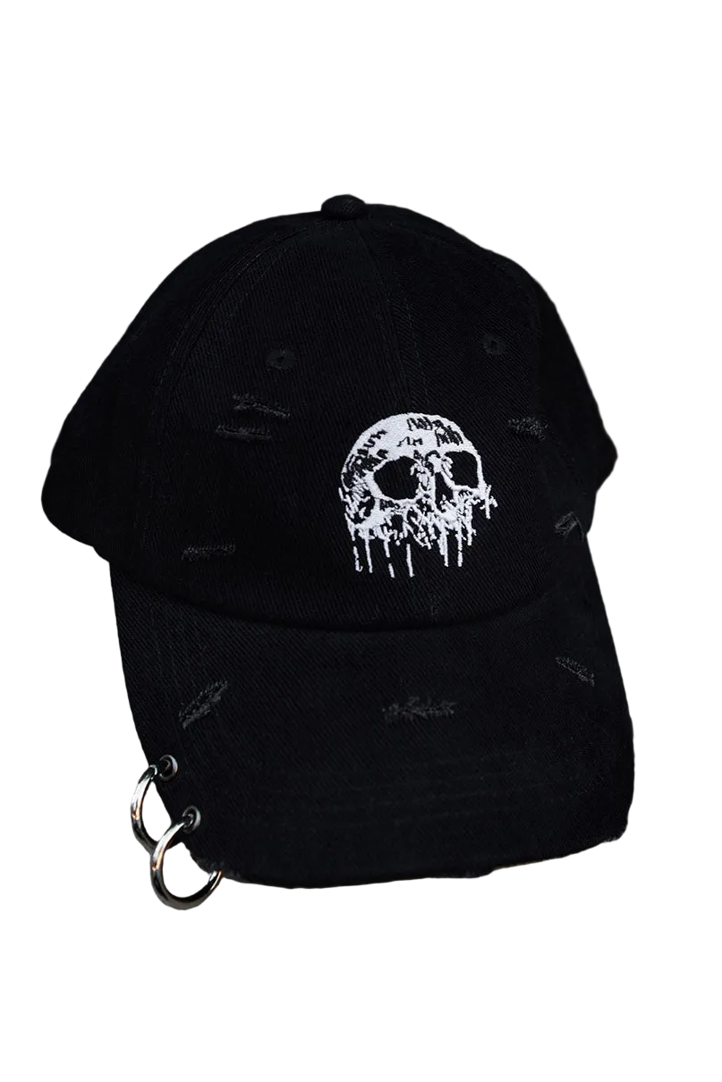 Skull Drip Pierced Baseball Cap