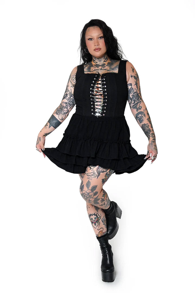 high rise black bloomer shorts  with pockets