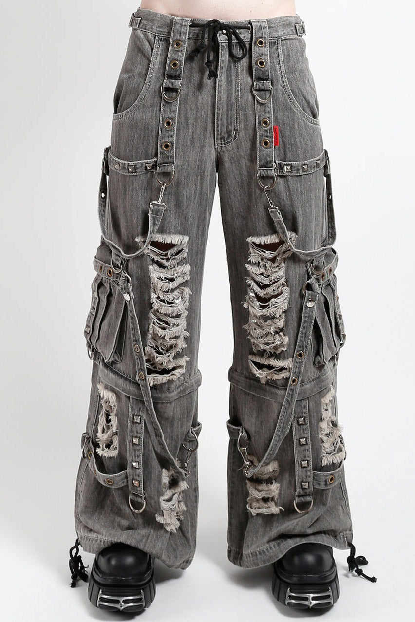 mens shredded punk pants