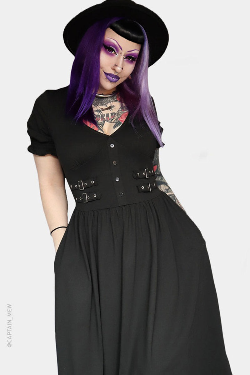 fit and flare gothic dress