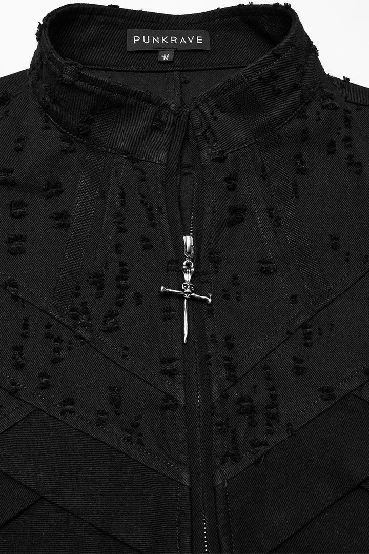 gothic shredded ripped apocalyptic jacket by punk rave 