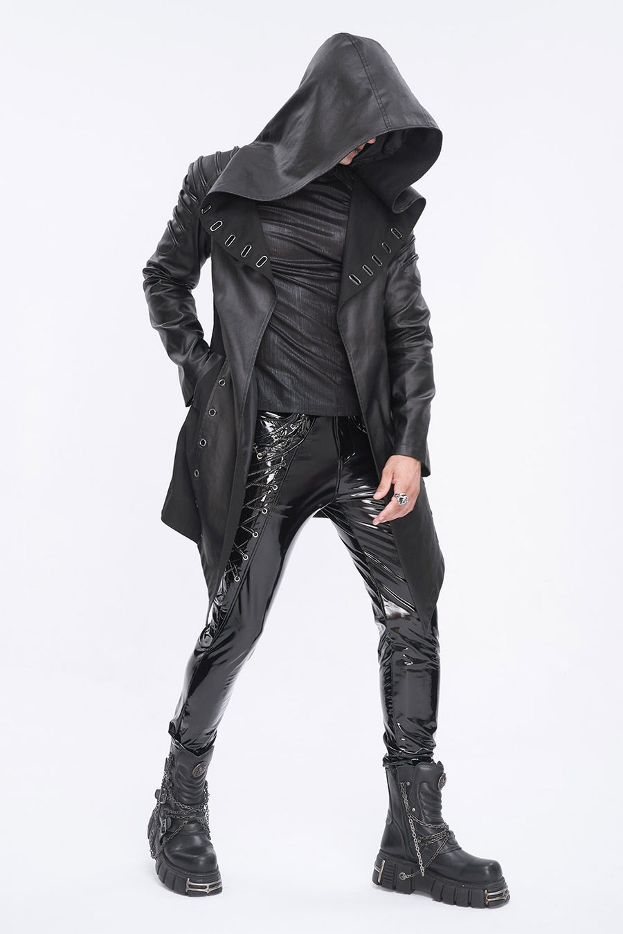 mens oversized hooded coat