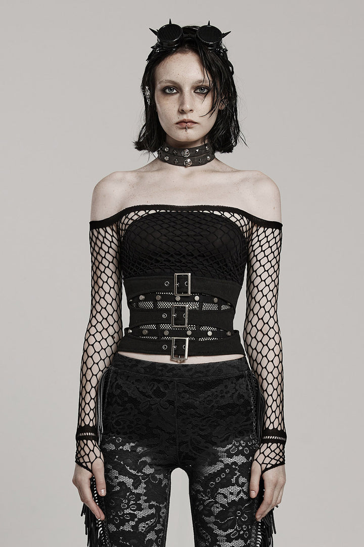 cutout goth corset belt