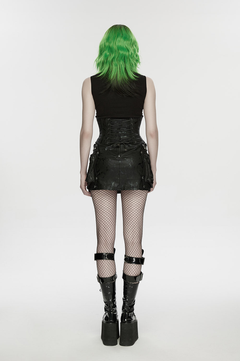 black laceup punk corset 