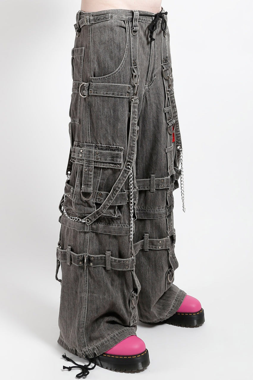 Tripp NYC Harness Dark Street Pants [Black Denim