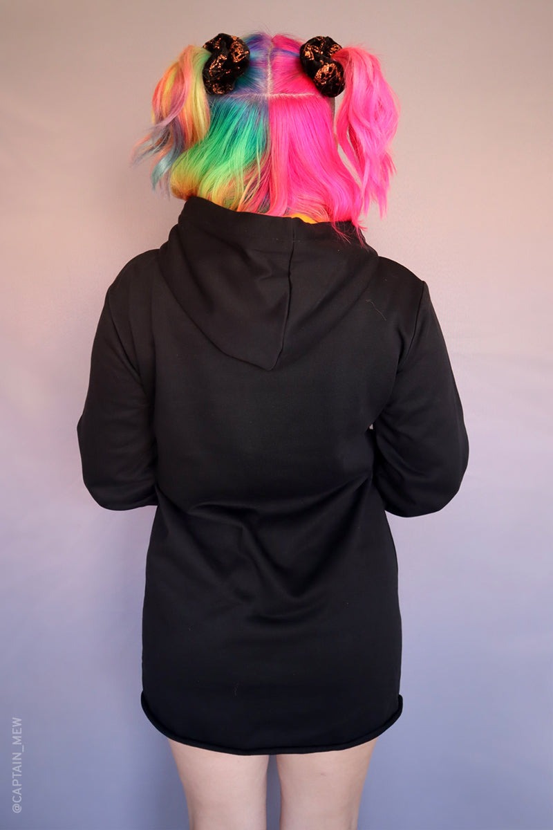 Noir Haunted Hollows Oversized Hoodie Dress – VampireFreaks