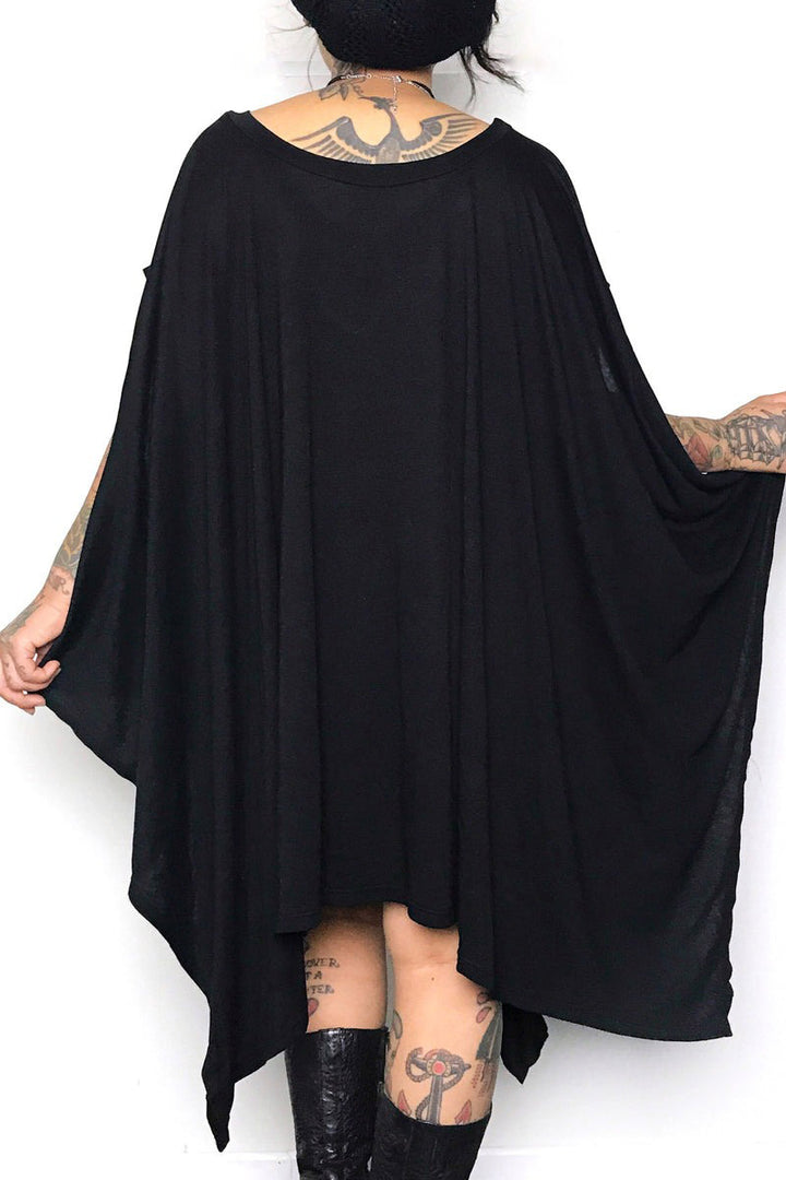 black punk tunic dress