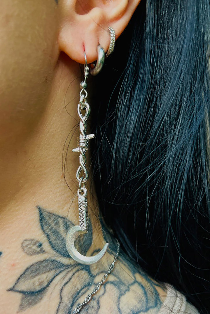 punk barbed wire earrings