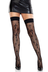 fishnet thigh high stockings