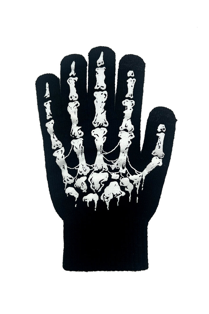 spooky skeleton gloves