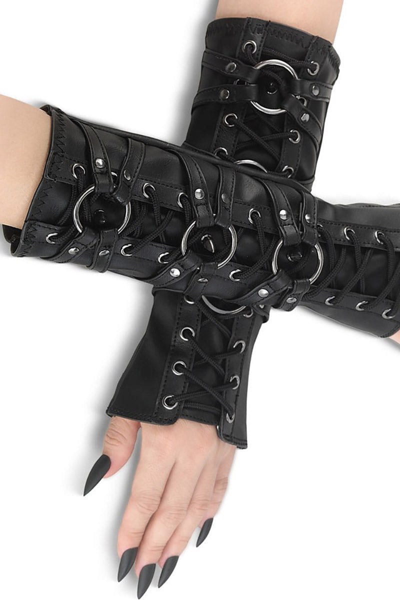 black emo gloves