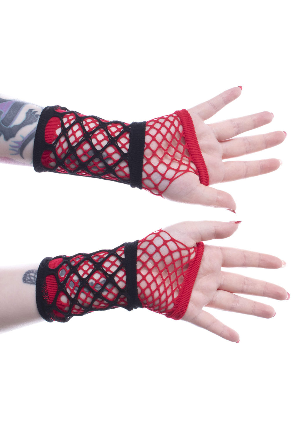 Ruby Mesh Gloves [BLACK/RED]