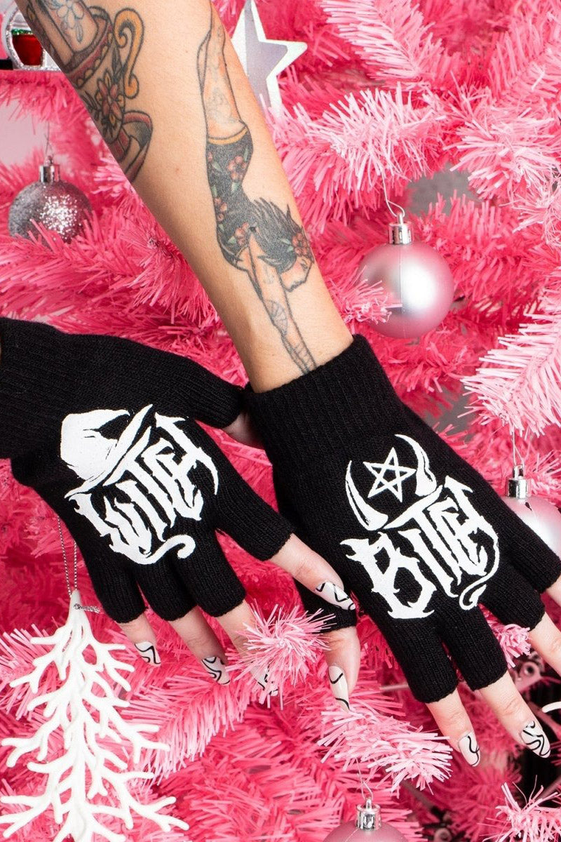 gothic xmas gloves