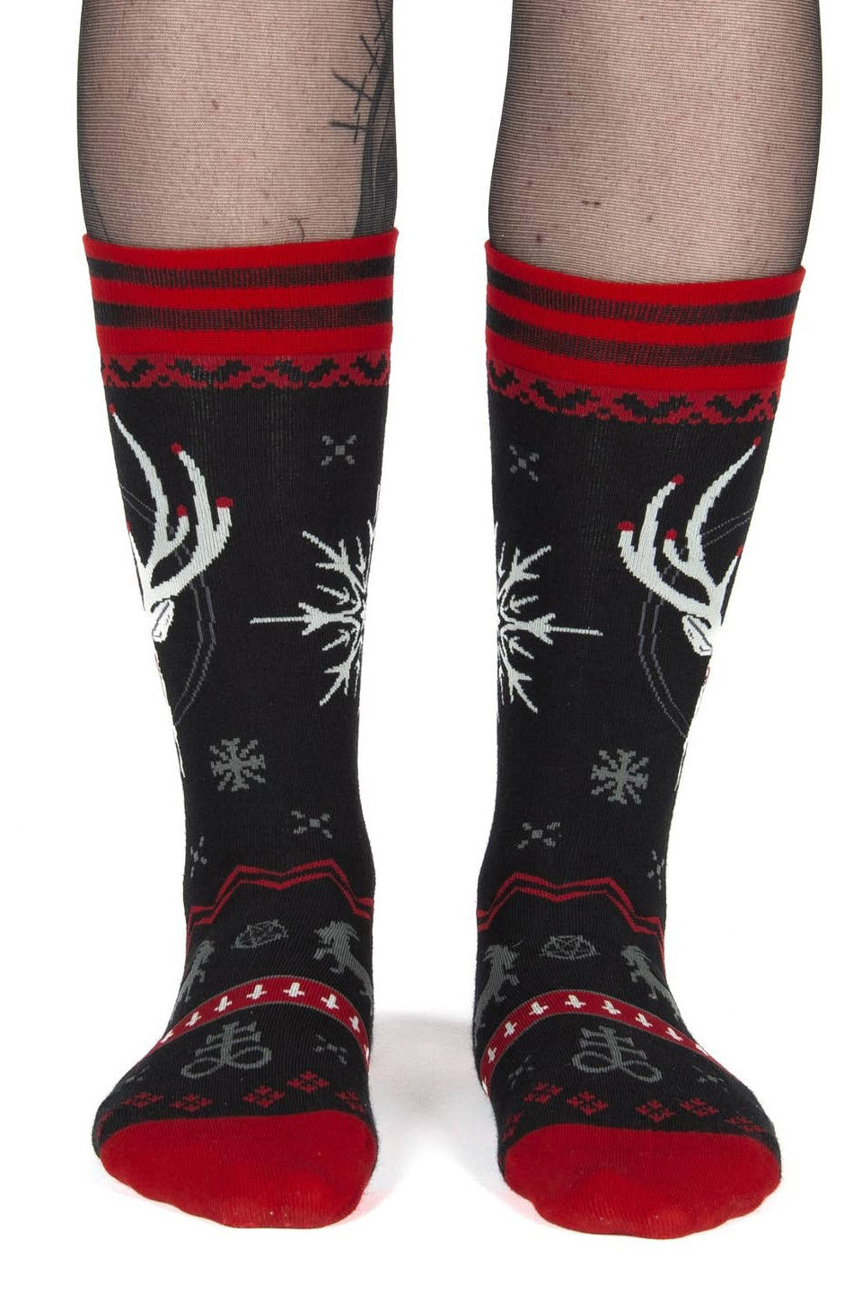 spooky gothic xmas socks