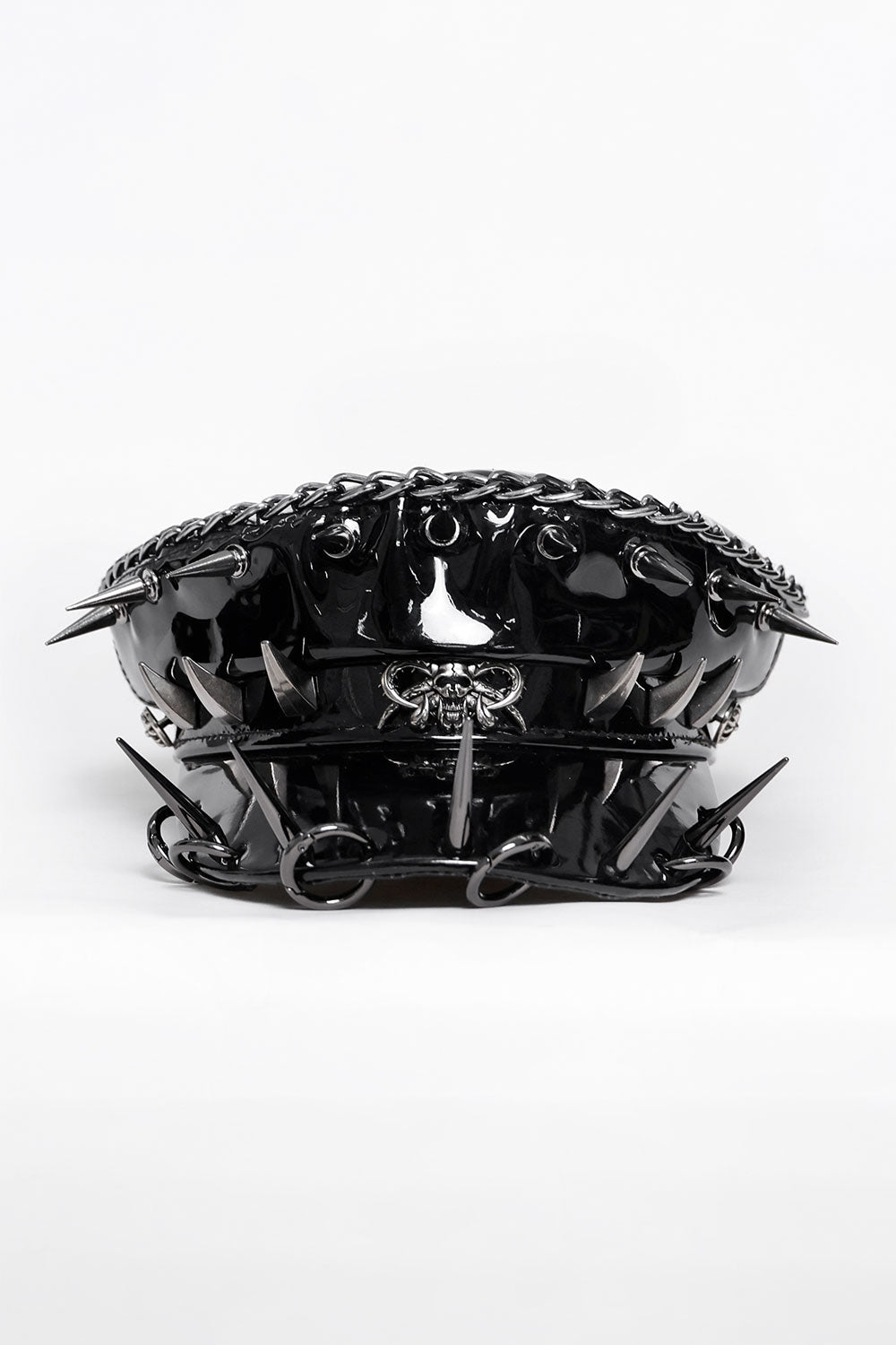 Devil Fashion pierced black military cap