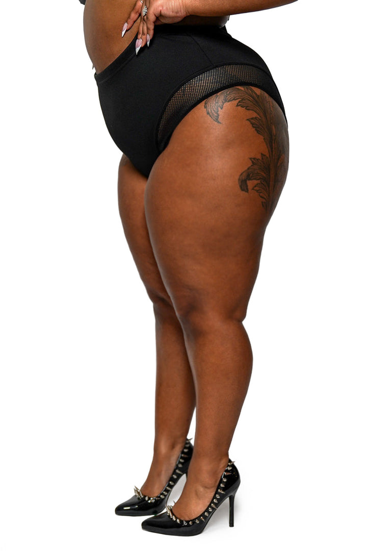 high waisted fishnet bikini bottoms by forest ink 