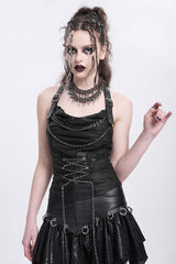 black distressed post-apocalyptic tank top