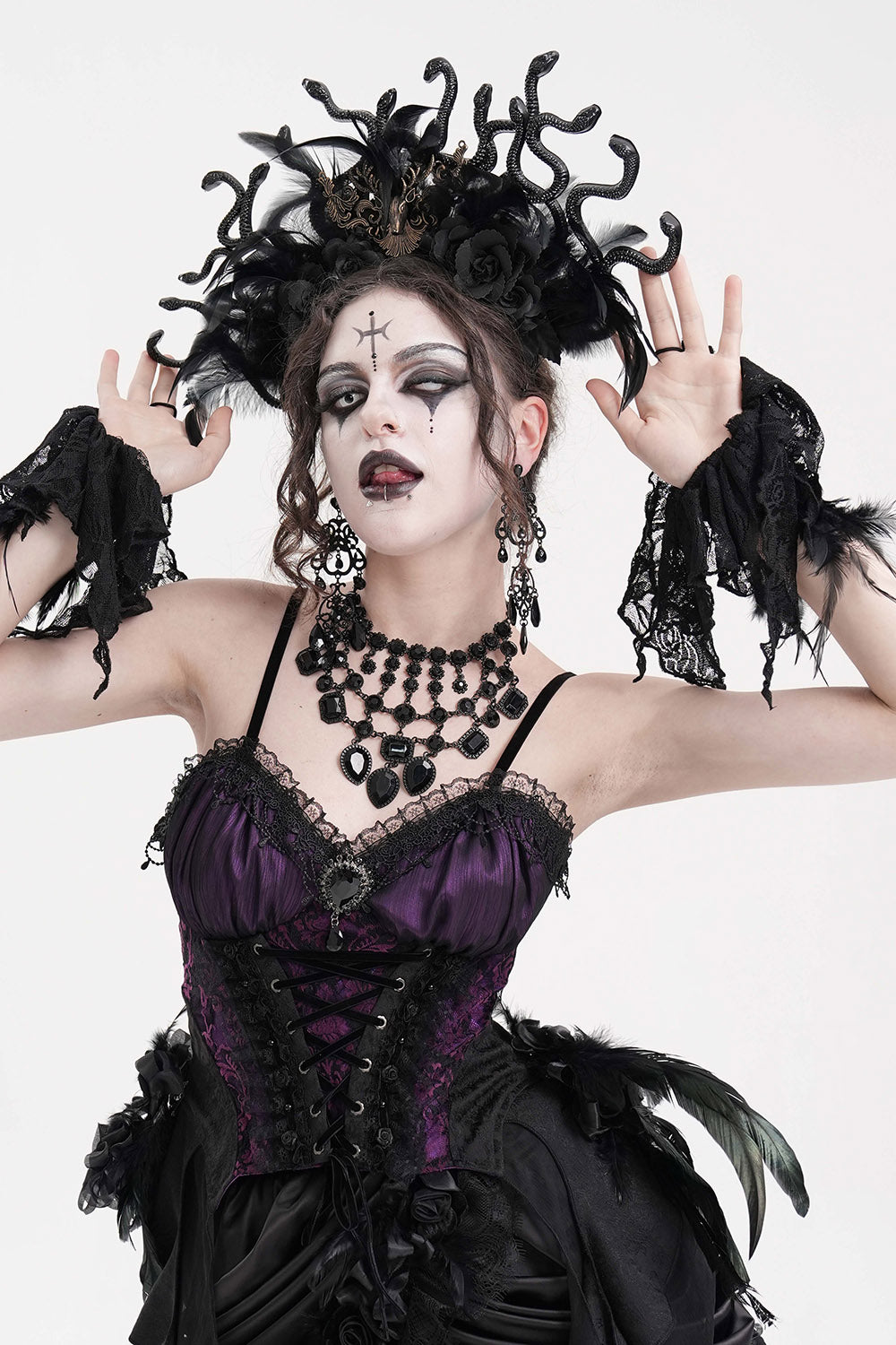 gothic snake headband