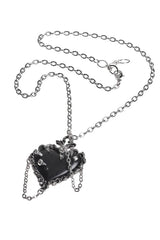 Necklace with a heart-shaped pendant on a white background