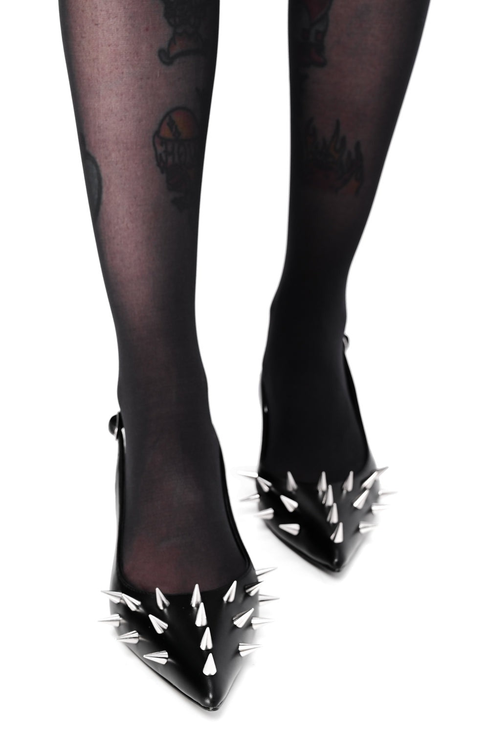 metal spiked punk heels