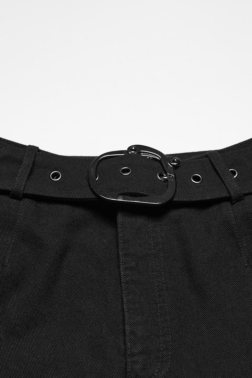 studded grunge goth fishnet shredded distressed jeans with belt