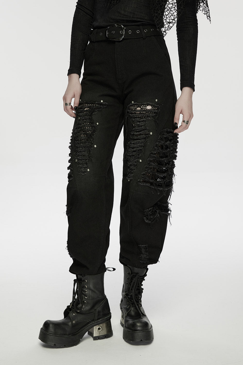 shredded distressed jeans