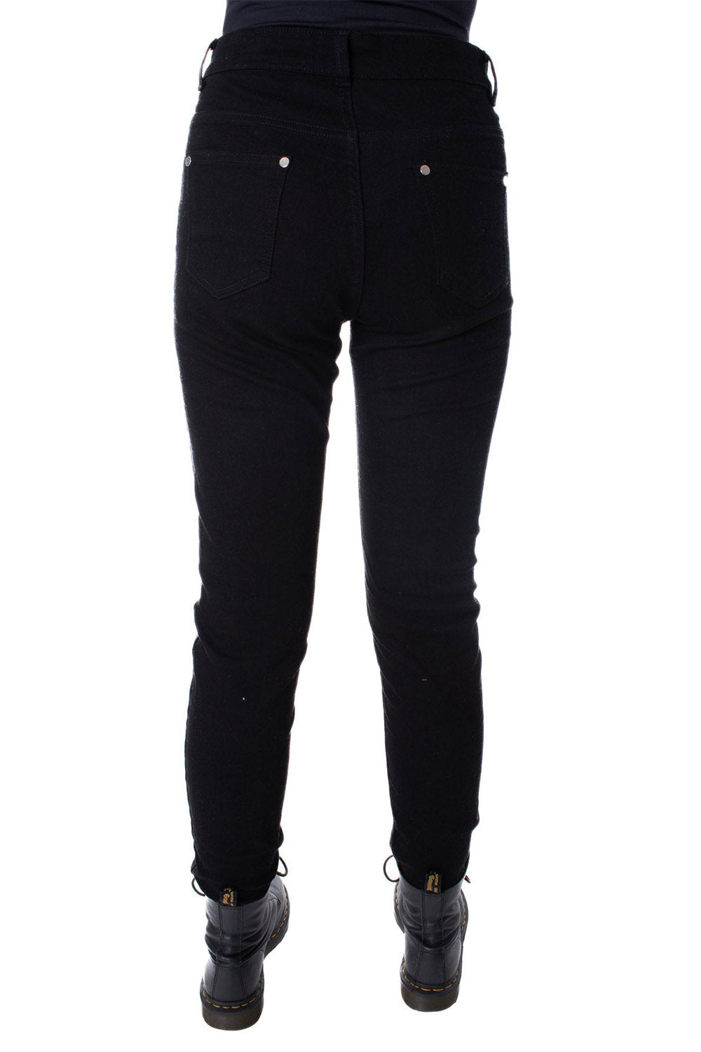 womens black emo high rise  skinny jeans 