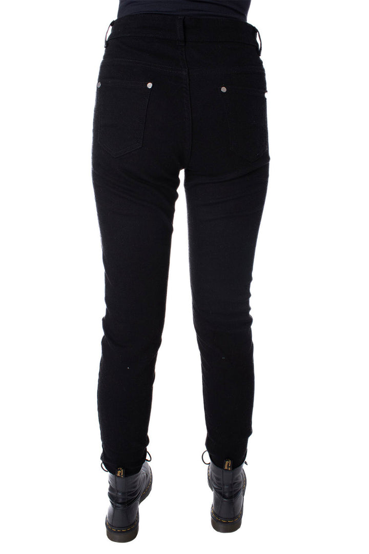 womens black emo high rise  skinny jeans 