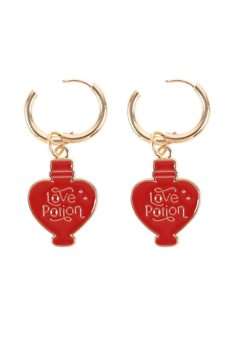 gold love spell earrings