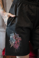 gothic bat shorts