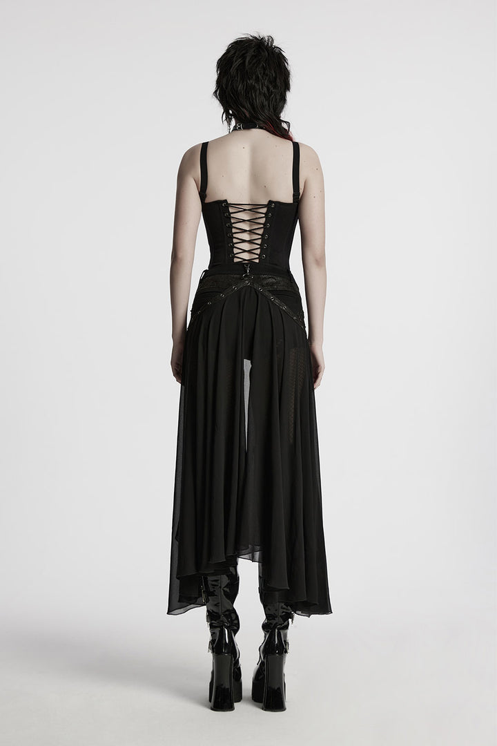 womens mesh maxi skirt train with shorts 