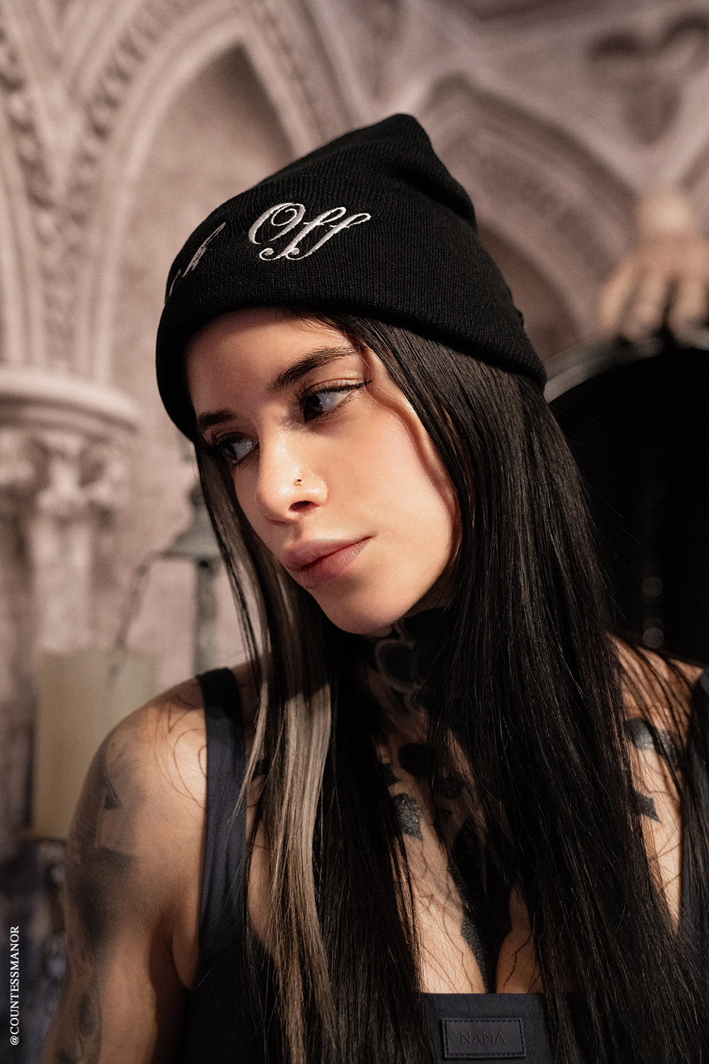 grunge goth beanie