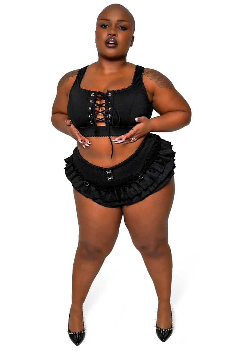 lace-up swimsuit top by forest ink  by forest ink plus size 