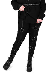 dark plus size goth leggings