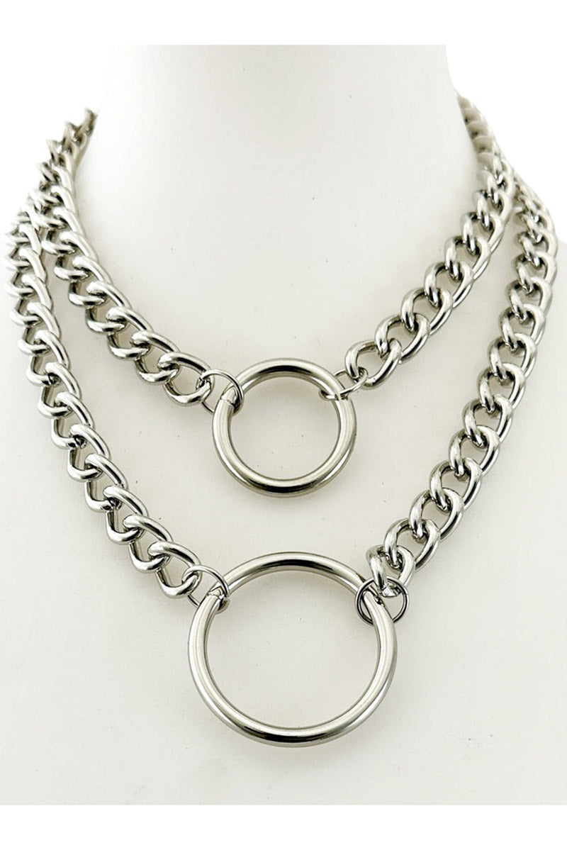 Double O-Ring Stacked Necklace