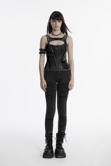 womens gothic high-waisted skinny jeans by punk rave
