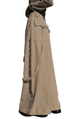 womens punk army wide leg pants