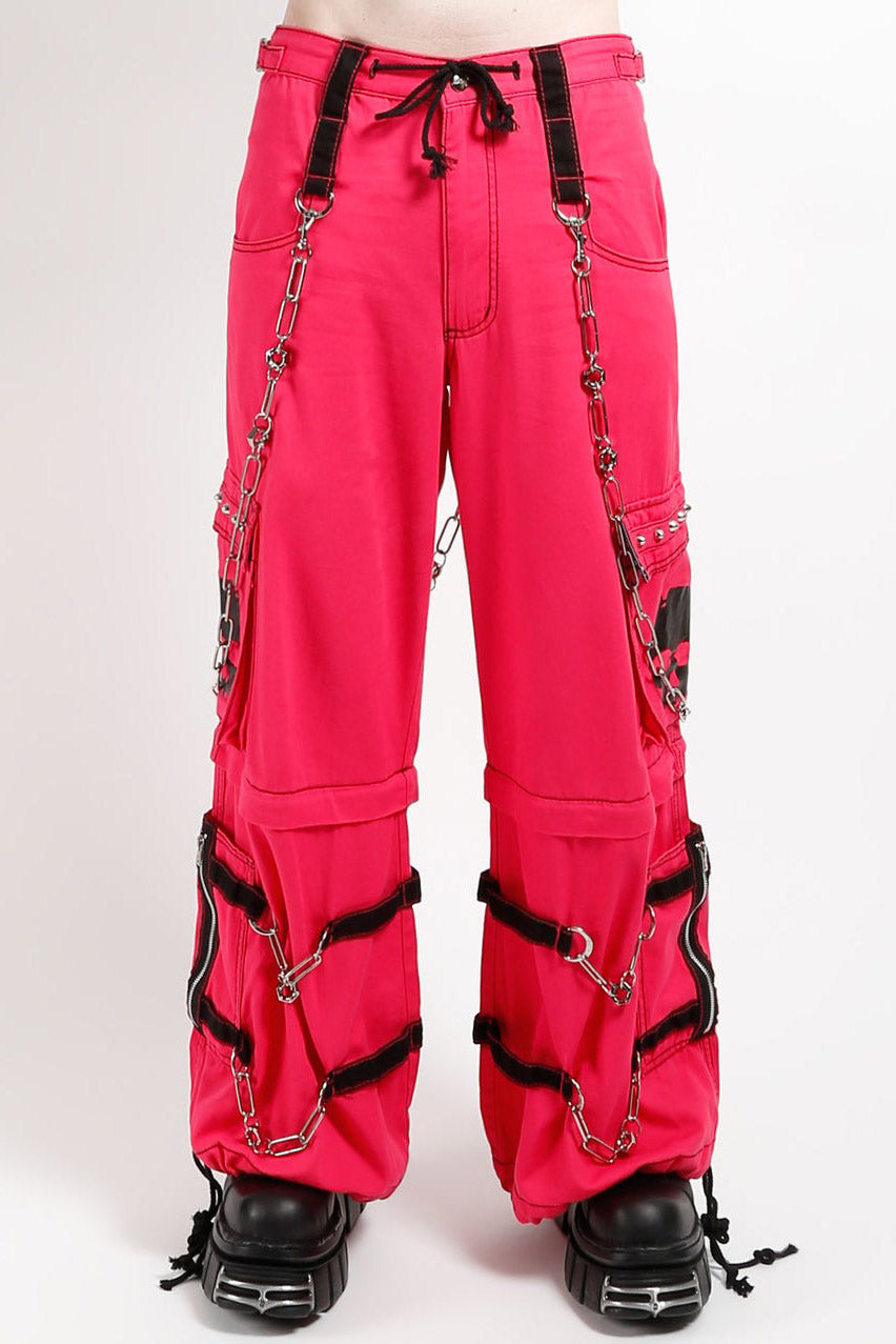 mens punk pink baggy pants