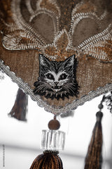 spiked collar cat pin