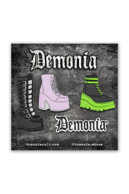 Demonia Shoes Multi Pack Enamel Pin Set